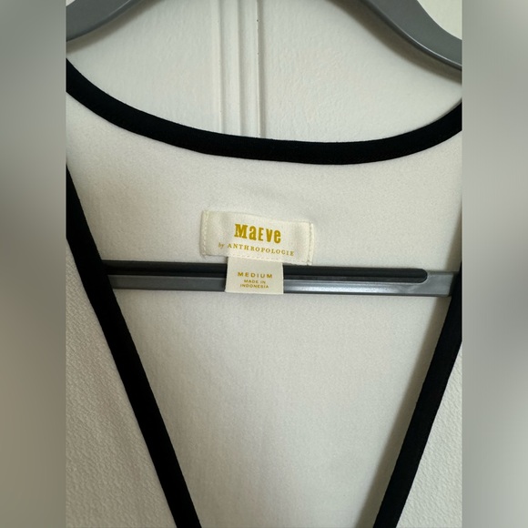 Anthropologie Maeve Colorblock Vest, Black and White, Size Medium - Picture 7 of 8